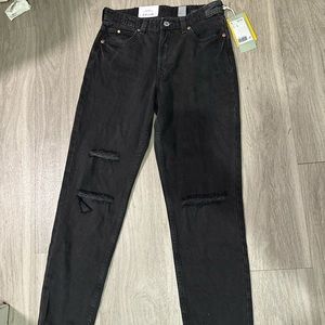 NWTGS Black Distressed Low Waist Boyfriend Jeans